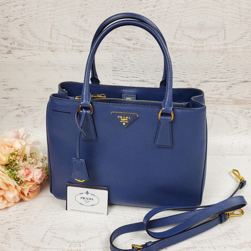 Prada Milano Saffiano Lux Bluette Bag